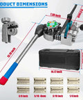 Dimensions of Pro Grade Brake Line Flaring Tool Kit For Automotive Tubing 45 Degree Single Double And Bubble Flares