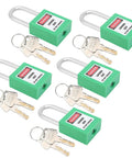 Tough As Nails 38 Mm Padlock Lockout Tagout Kit With Five Insulated Locks Ten Keys And Writable Tags To Secure Machines Prevent Unwanted Starts In Extreme Temps Ideal For Shop Floors Or Repair Crews Wanting Durable Industrial Safety Gear Top Pick green padlocks with keys
