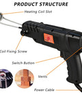 Heavy Duty Magnetic Induction Heater Kit For Yanking Stuck Rusty Bolts And Bearings 2500W with heating coil slot and switch button.