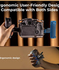 Rotating Side Handle With REC Trigger For Alpha Mirrorless Cameras, ergonomic design with secure grip in hand.