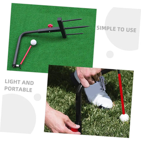 Golf Swing Trainer Kit For Posture Alignment And Arm Muscle Strength With A Smooth Consistent Swing Tempo on grass
