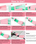 Step-by-step guide for 2 Pack Upgraded Bias Tape Makers Fabric Tube Maker for DIY rugs and binding tape in quilting projects.