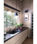 Black Swing Arm Wall Light With Adjustable Arm For Focused Task Lighting, 9.63 By 8.25 By 8.25 Inches in modern kitchen