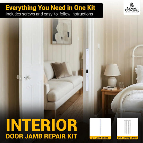 Interior Door Jamb Repair Kit Fix A Jamb 24 Inch For 1-3/8 Inch Doors, Easy Jamb Reinforcement For Cracked Frames, room view