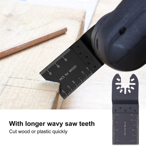 Wood Oscillating Multitool Blades 21 Piece Kit With Size Marks High Carbon Steel Straight Saw Blades cutting wood