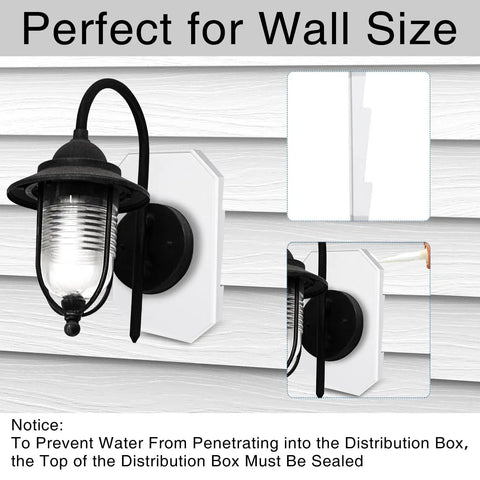 White 2 Pack Vinyl Siding Mounting Brackets With Built In Electrical Box For Outdoor Lighting Easy Snap On Setup Works Like A Dream For Half Inch Lap Siding A Total Yard Game Changer installed with wall-mounted light.