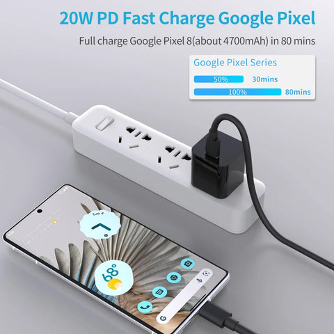 Hefty 48W Cigarette Lighter Car Charger Hooked Up To A Zippy 20W Wall Adapter Feeding Dual PD 3.0 Fast Charge Ports Plus Two Three Point Three Foot Type C Cables For Dead Simple Everyday Travel Power