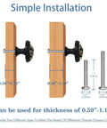 4 Pack Koala Cabinet Pulls Crystal Glass Face With Plastic Backing For Kitchen Cabinets easy install thickness guide.
