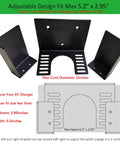 Adjustable EV Charger Wall Mount Bracket With Steel Cable Hook And Secure Grip Design, 5.2 x 2.95 inches, for neat garage storage.
