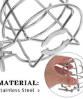 Rock Solid Fire Sprinkler Head Protector Cages 2 Pack made of stainless steel, showing detailed close-up from angled view.