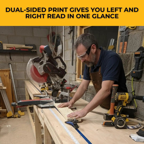 Craftsman using Peel And Stick Measuring Tape With Dual Sided Print, 16 Ft Long By Seven Eighths Inch Wide in workshop
