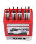 US And Metric Thread Measuring Wire Set With Wire Holders For External Threads 3 Wire Method 48 Pieces In 16 Sizes displayed in box