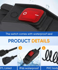 Outdoor Extension Cord With On Off Waterproof Switch 15A 125V Grounded 3 Prong Plug Tough As Nails Heavy Duty 1875W Short Outdoor Cord