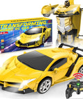 Transforming Remote Control Car for Kids with Two Point Four GHz, Fast Response RC Car with 50 Meter Range, Robot Style Toy