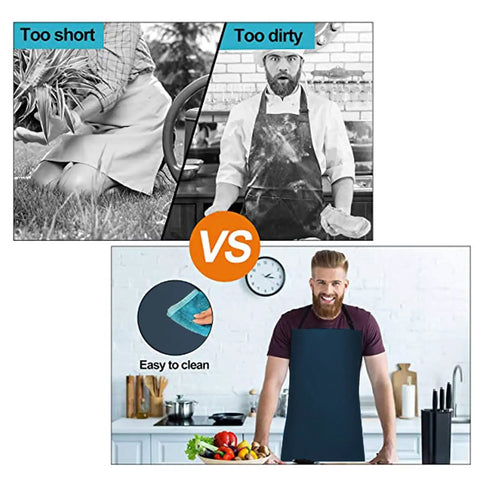 Heavy Duty Waterproof Kitchen Apron Built Different To Handle Grease And Hot Liquids In Style Adjustable Neck Strap With Secure Waist Tie For Serious Chefs And Butchers Seeking Full Torso Coverage