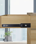 12-inch full extension ball bearing drawer slide heavy duty side mount cabinet rail installed in wooden desk
