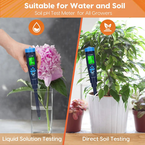 Easy To Use Soil pH Tester For Indoor Pots And Outdoor Gardens Pro Grade pH Meter For Soil And Water Quick Accurate Readings