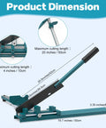 Open Slot PVC Wire Duct Cutter For Trunking And Cover Cutting with adjustable angles and dual scale ruler, product dimensions displayed