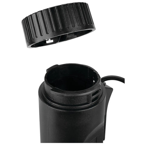 Close-up of Self Powered Timing Light With Daylight Readable Xenon Bulb showing removable cap and black handheld casing for quick engine timing setup.