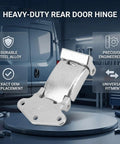 Heavy Duty Upper Rear Door Hinge Replacement Pair For Daily Trucks 2014 Plus, detailed view of durable steel alloy hinge.