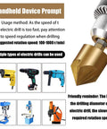 Usage instructions for Six Piece Countersink Drill Bit Set With One Quarter Inch Hex Shank HSS Five Flute Countersink Bits