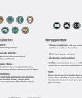 Image showing suitable and not suitable items for the Deep Clean Pro Ultrasonic Jewelry Cleaner With Variable 47KHz To 50KHz Frequency And UV Light.