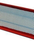 Racing Air Filter Panel Go-To High Flow Engine Performance For Maximum Horsepower Street Ready Filters For Cars And Trucks Easy Install Air Intake Panel With Pro Grade Filtration And Enhanced Airflow, red mesh close-up