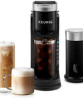 Barista Style Single Serve Coffee Maker With Built In Milk Frother For Hot Or Iced Lattes And Cappuccinos, Three Brew Sizes, Black