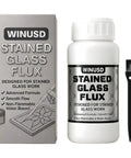 8oz Water Based Solder Flux For Stained Glass Soldering And Electronics Repair Zinc Flux For Glass Craft with applicator brush