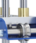 Close-up of Lightweight 3 Station Sheet Metal Bender Roller detail, showcasing steel roller and frame.