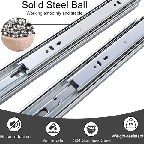 Grab These Ten Pairs Of 18 Inch Heavy Duty Side Mount Ball Bearing Drawer Slides With Full Extension For Silky Smooth Quiet Drawer Action
