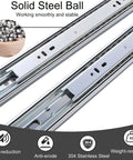 14 Inch Full Extension Ball Bearing Drawer Slides Set 10 Pairs Side Mount With Soft Close for Heavy Duty Kitchen Cabinets