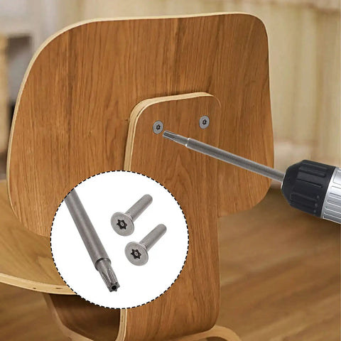 Top Shelf T10 Security Torx Screwdriver Bits Set 10 Piece Magnetic S2 Steel Driver Bits For fastening screws in wood.
