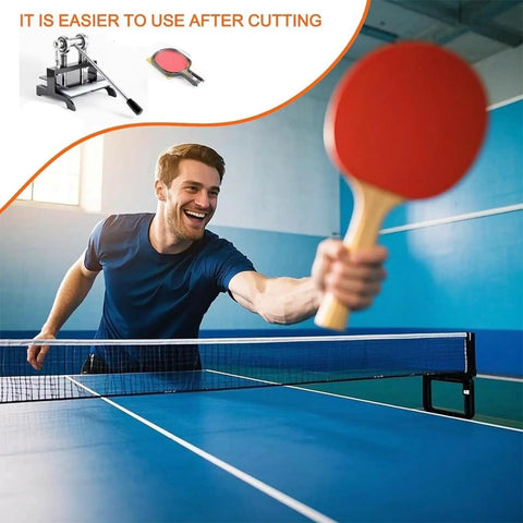 Heavy Duty Manual Table Tennis Rubber Edge Cutter Trimmer Tool Kit Double Roller Bearing 8Mm Base Plate For Pen Hold Or Shakehand Grip Fresh Cut Every Time Works Like A Charm For Leather Embossing Fits As Universal Mold Station For Hobbyists, table tennis player