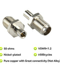 SMA Female To TS9 Male RF Coax Adapter For 4G LTE WiFi And FPV Drones Top Notch Brass Nickel Plated 50 Ohm Impedance Low Loss