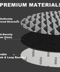 Cross-section of Pro Grade 6 Inch Foam Sanding Discs 15 Pack 3000 Grit Hook And Loop Wet Dry Sandpaper highlighting 3D structure.