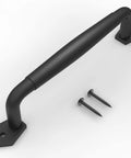 10 Inch Round Rustic Barn Door Handle In Black Steel Versatile Pull For Sliding Doors Gates Garages Sheds Fences Closets And Pantries Indoor And Outdoor Use With Easy Install Durable Black Powder Coated Finish For Weather Resistance And Smooth Operation