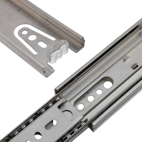 Close-up of Heavy Duty 8 Inch Stainless Steel Drawer Slides With Full Extension Ball Bearing System
