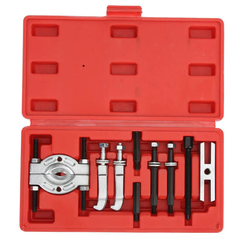 Bearing Puller Kit With Separator 9 Piece Pro Grade Set in red storage case
