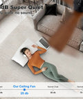 52 Inch Outdoor Ceiling Fan With Light, Solid Walnut Wood Blades, Remote, 3 CCT Dimmable LED, Bedroom Quiet Operation