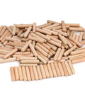 Pile of 1000 Piece Five Sixteenth Inch Wooden Dowel Pins Set For Woodworking, Straight Hardwood Dowels With Fluted Grooves
