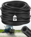Three Eighths Inch EPDM Garden Hose 100 Ft Heavy Duty Sprayer Hose 200 Psi Kink Resistant All Purpose Air Water Chemical Resistant