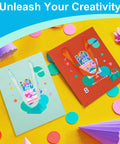 Two Eight Rainbow Gift Bags With Handles 8x5x10 Inches Kraft Paper Party Favor Bags displayed on colorful background