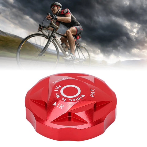 Front Fork Cover For Mountain And Road Bikes, Suspension Cap And Air Chamber Shield With 3 Washers, Aluminum, Red, MTB Accessory