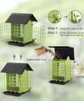 Heavy Duty Outdoor Bird Feeder With Double Suet Cage Hanging Metal Construction Weatherproof Finish Large Capacity Easy Clean And Refill Built To Attract Wild Birds And Withstand The Elements installation process