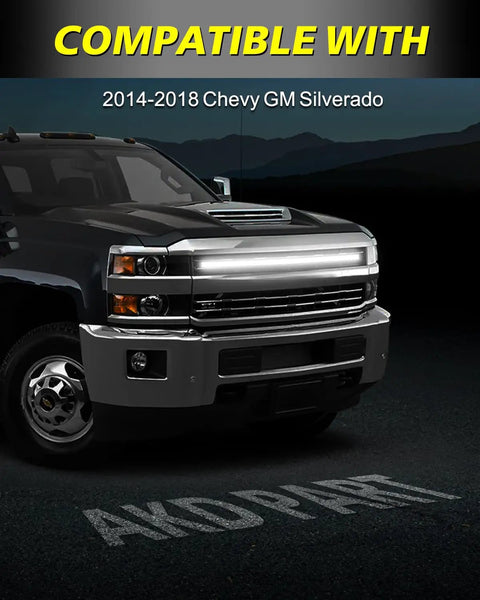 Grille LED Light Kit For Silverado 2014 2015 2016 2017 2018 Front Grill Accent Lights on Chevy GM Silverado truck