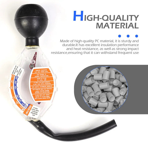 Universal Dial Antifreeze Tester For Car Coolant Hydrometer with clear body and black handle for easy radiator fluid checking.