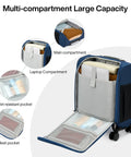 Underseat Carry On Luggage With Wheels Lightweight 30L Softside 16 Inch Spinner Suitcase Airline Approved Personal Item Overnight Bag For Women And Men Blue Jet Set Ready Travel Must Have featuring multiple compartments