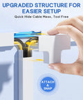 Hand attaching 315 Inch Paintable Cord Hider Kit Cable Raceway For Wall Mount TV White Includes 20 Cord Covers 15 Couplings