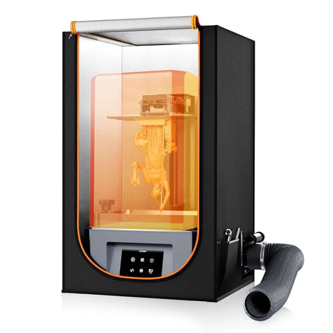 Resin 3D Printer Enclosure With Built In Ventilation Filter Odor Control Carbon Filter for home studio use, front view
